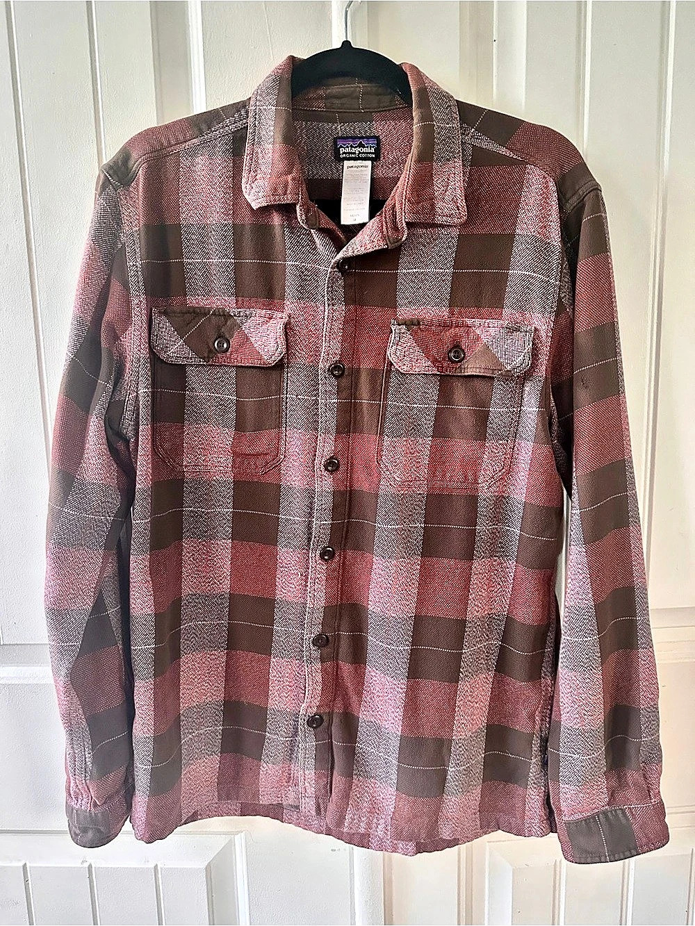 Patagonia Fjord Flannel Shirt Men's Plaid Organic Cotton Shirt Medium